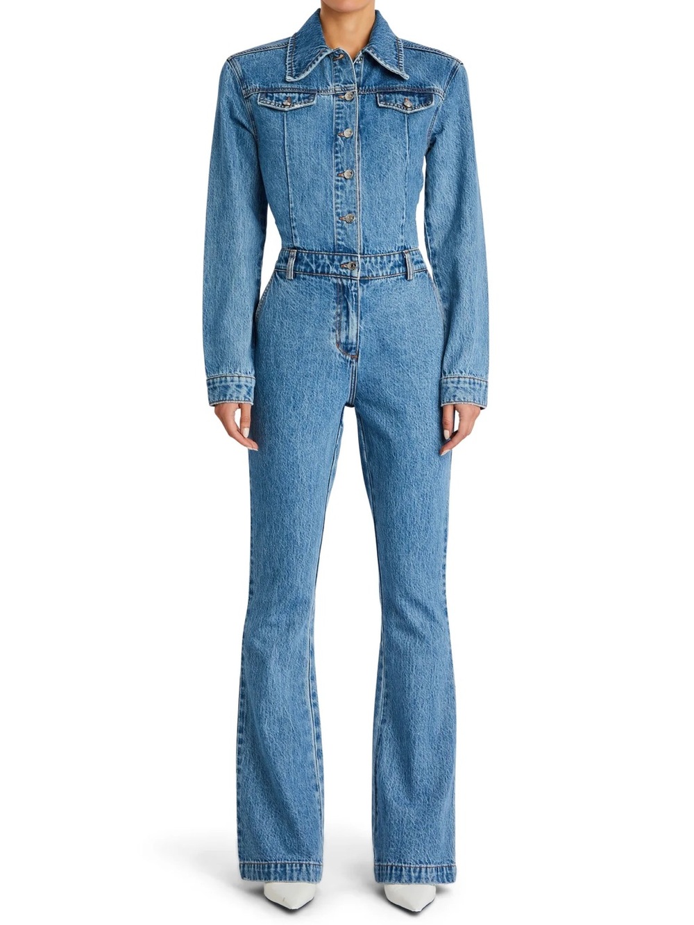 Seroya Maribel Fitted Denim jumpsuit